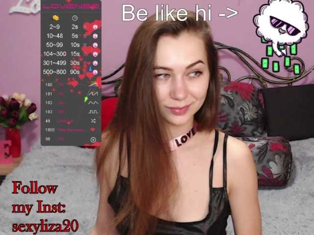 Fotos SexyLiza20 Lovense from 2 token. Show after full goal ;*